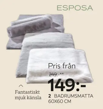 XXXLutz Badrumsmatta 60x60 cm erbjuda