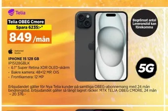 Power Iphone 15 mobiltelefon erbjuda