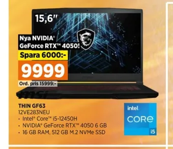 Power Msi laptop erbjuda