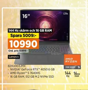 Power Lenovo laptop erbjuda