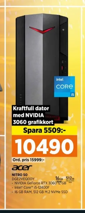 Power Acer pc erbjuda