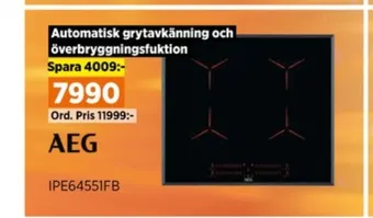 Power Aeg spisar erbjuda