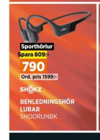 Power Shokz headset erbjuda