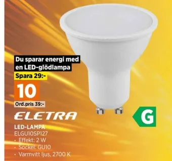 Power Eletra led lampor erbjuda