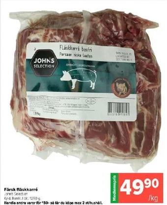 Coop Extra Färsk fläskkarré erbjuda