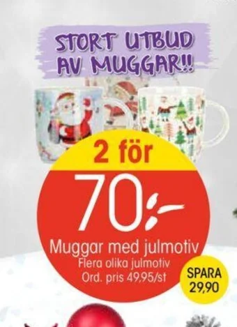 EKO Muggar med julmotiv erbjuda