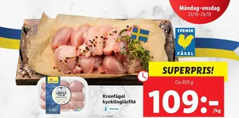 Lidl Kronfågel kycklinglårfilé erbjuda