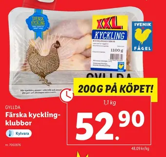 Lidl Färska kycklingklubbor erbjuda
