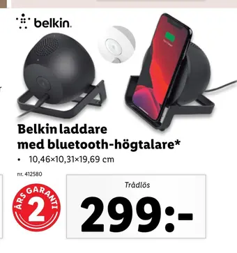 Belkin laddare med bluetooth-högtalare