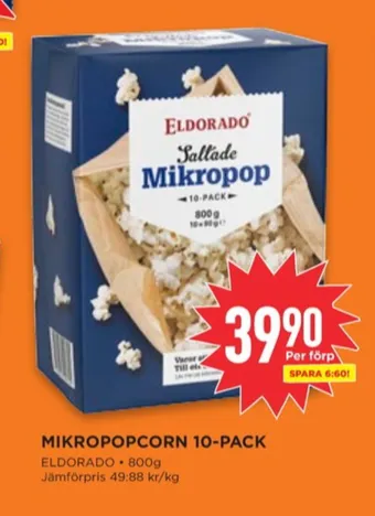 Willys Eldorado popcorn erbjuda