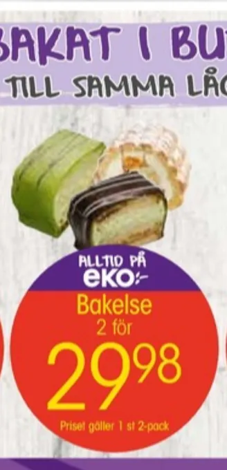 EKO Eko butiksbakat kaffebröd erbjuda