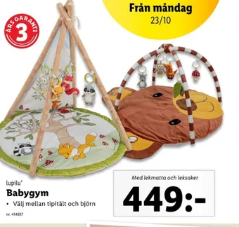 Lidl Lupilu babygym erbjuda