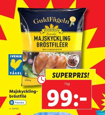 Lidl Guldfågeln kycklingbröstfilé erbjuda
