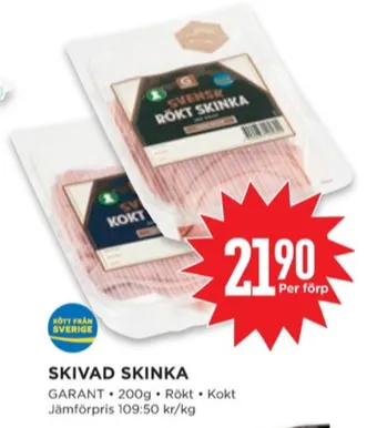 Willys Garant skinka erbjuda