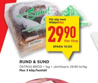 Willys Rund & sund bröd erbjuda