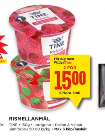 Willys Tine rismål erbjuda