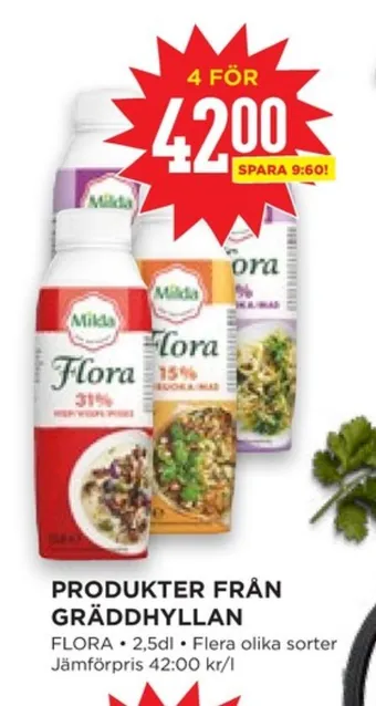 Willys Hemma Flora matlagningsgrädde erbjuda