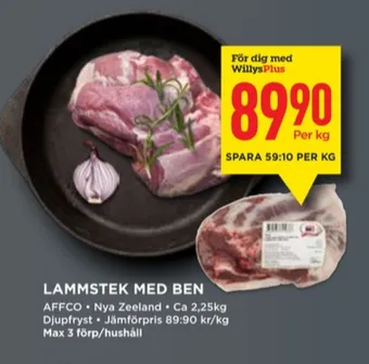 Willys Affco lammstek erbjuda