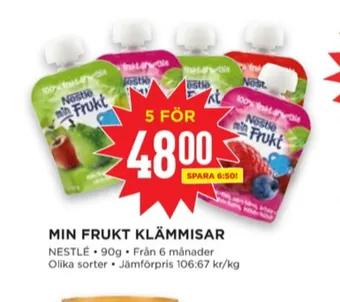 Willys Nestlé barnmat erbjuda