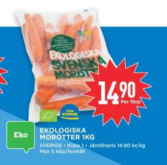 Willys Garant morötter erbjuda