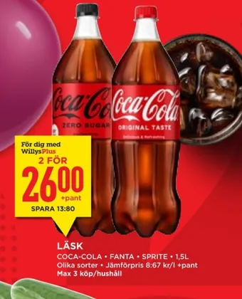 Willys Hemma Coca cola läskedryck erbjuda