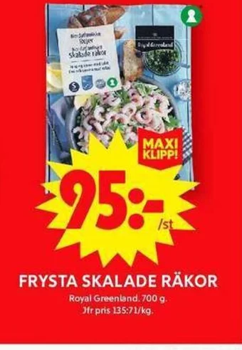 ICA Maxi FRYSTA SKALADE RÄKOR erbjuda