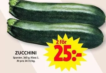 ICA Maxi ZUCCHINI erbjuda