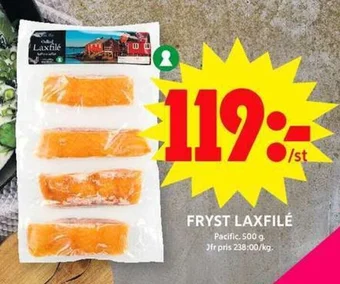 ICA Maxi FRYST LAXFILÉ erbjuda