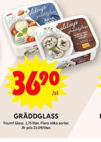 ICA Maxi GRÄDDGLASS erbjuda