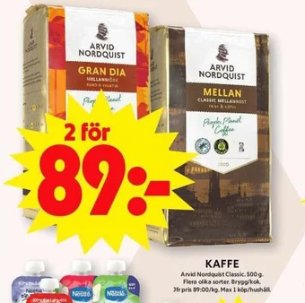 ICA Maxi KAFFE Arvid Nordquist Classic. 500 g. erbjuda