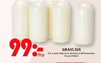 ICA Maxi GRAVLJUS ICA.5-pack Höjd 14 cm erbjuda