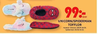 UNICORN/SPIDERMAN TOFFLOR