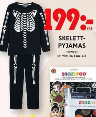 ICA Maxi SKELETT-PYJAMAS erbjuda