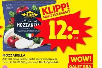 ICA Kvantum MOZZARELLA Zeta erbjuda