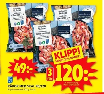 ICA Kvantum RÄKOR MED SKAL 90/120 erbjuda