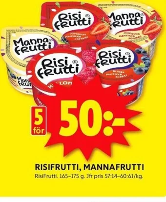 ICA Kvantum RISIFRUTTI, MANNAFRUTTI erbjuda