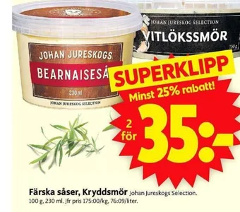 ICA Supermarket Färska såser, Kryddsmör Johan Jureskogs erbjuda