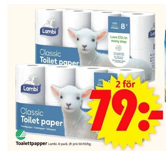 ICA Supermarket Toalettpapper Lambi erbjuda