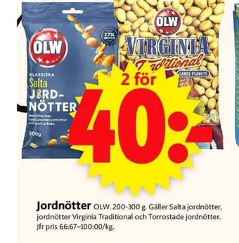 ICA Supermarket Jordnötter OLW erbjuda