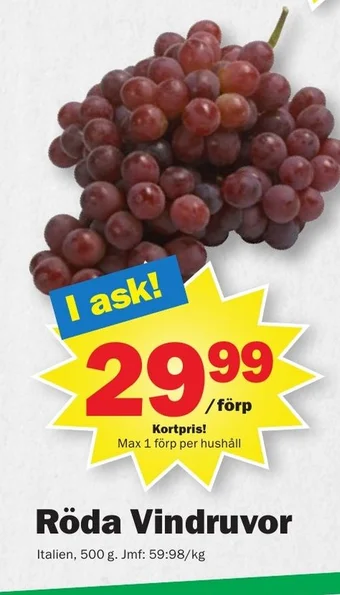 Pekås Röda Vindruvor erbjuda
