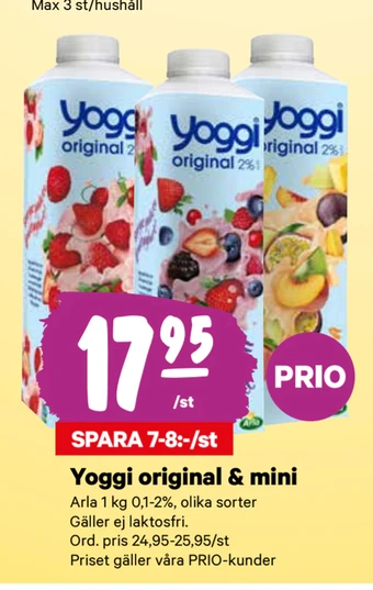 City Gross Yoggi original & mini erbjuda