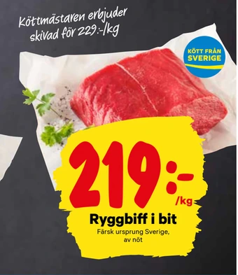 City Gross Ryggbiff i bit erbjuda
