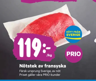 City Gross Nötstek av fransyska erbjuda