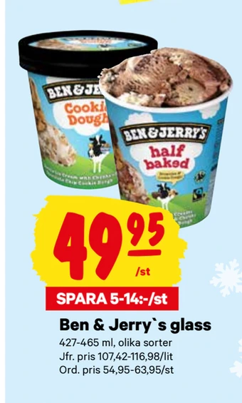 City Gross Ben & jerry`s glass erbjuda