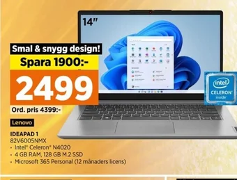 Power Lenovo IDEAPAD 1 82V6005NMX erbjuda