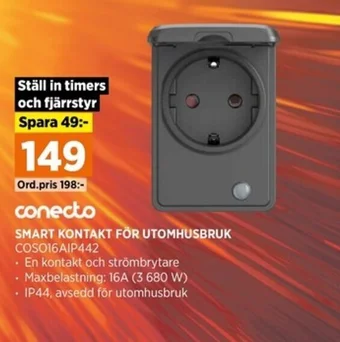 Power conecto SMART KONTAKT FÖR UTOMHUSBRUK COSO16AIP442 erbjuda