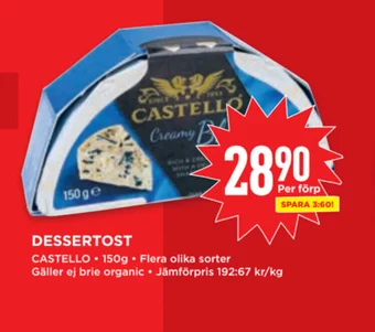 Willys DESSERTOST CASTELLO erbjuda
