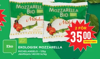 Willys EKOLOGISK MOZZARELLA erbjuda