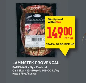 Willys LAMMSTEK PROVENCAL erbjuda