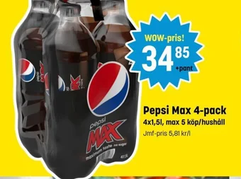 Eurocash Pepsi Max 4-pack erbjuda